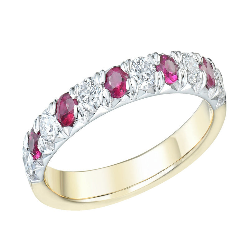 18ct Gold Diamond & Ruby Ring