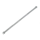 18ct White Gold Three Rows Diamond Bracelet