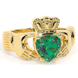 9ct Gold Cubic Zirconia Claddagh Ring