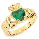 9ct Gold Cubic Zirconia Claddagh Ring