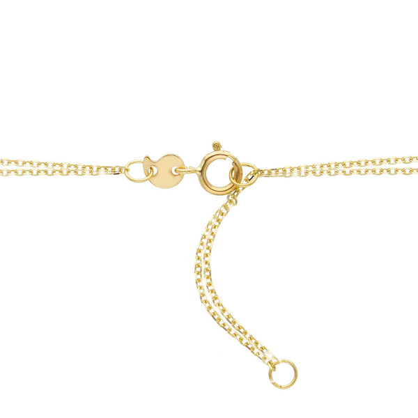 9ct Gold Open Heart Double Chain Necklace