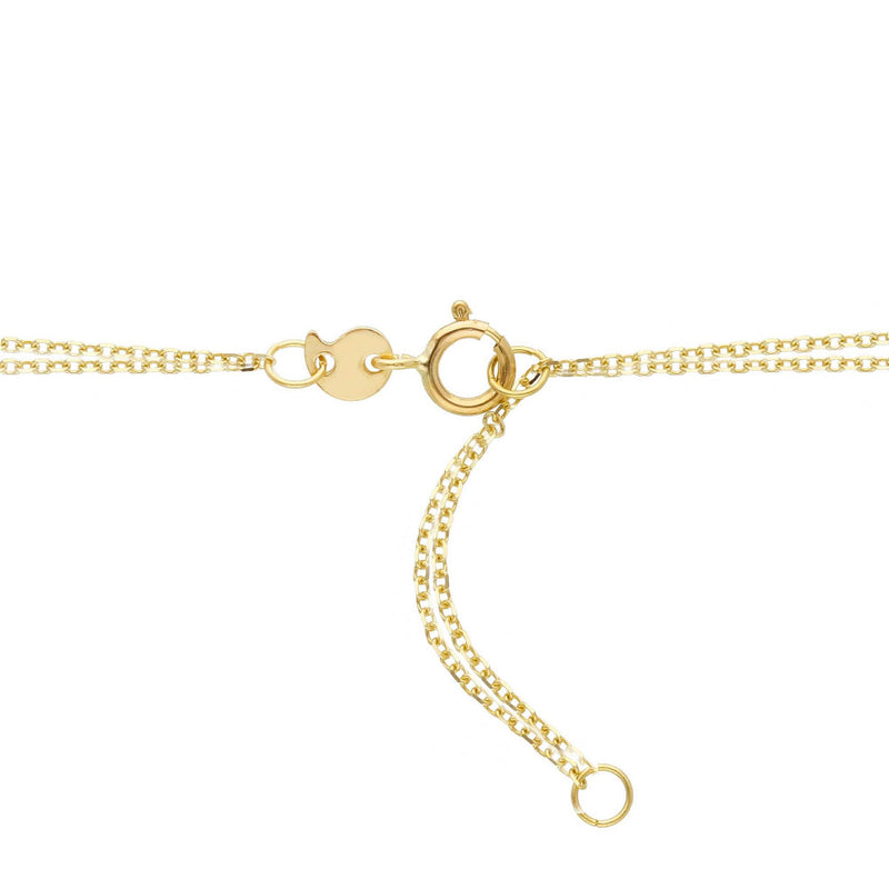 9ct Gold Open Heart Double Chain Necklace