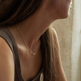 Enibas Buíochas Go Deo Silver Small Double Necklace