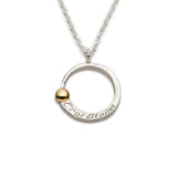 Enibas Croí Álainn Silver & Gold Mini Dot Necklace