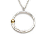 Enibas Croí Álainn Silver & Gold Dot Necklace