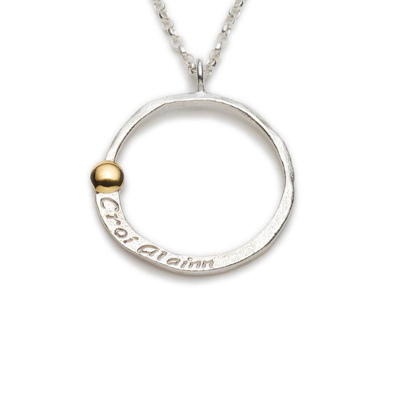 Enibas Croí Álainn Silver & Gold Dot Necklace