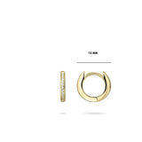 Sterling Silver Cubic Zirconia Hoop Earrings