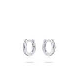 Sterling Silver Cubic Zirconia Hoop Earrings