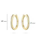 Sterling Silver Cubic Zirconia Hoop Earrings