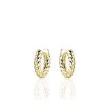 Sterling Silver Twisted Rope Hoop Earrings