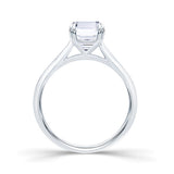 Platinum Lab Grown Emerald Cut Diamond Ring