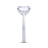 Platinum Lab Grown Emerald Cut Diamond Ring