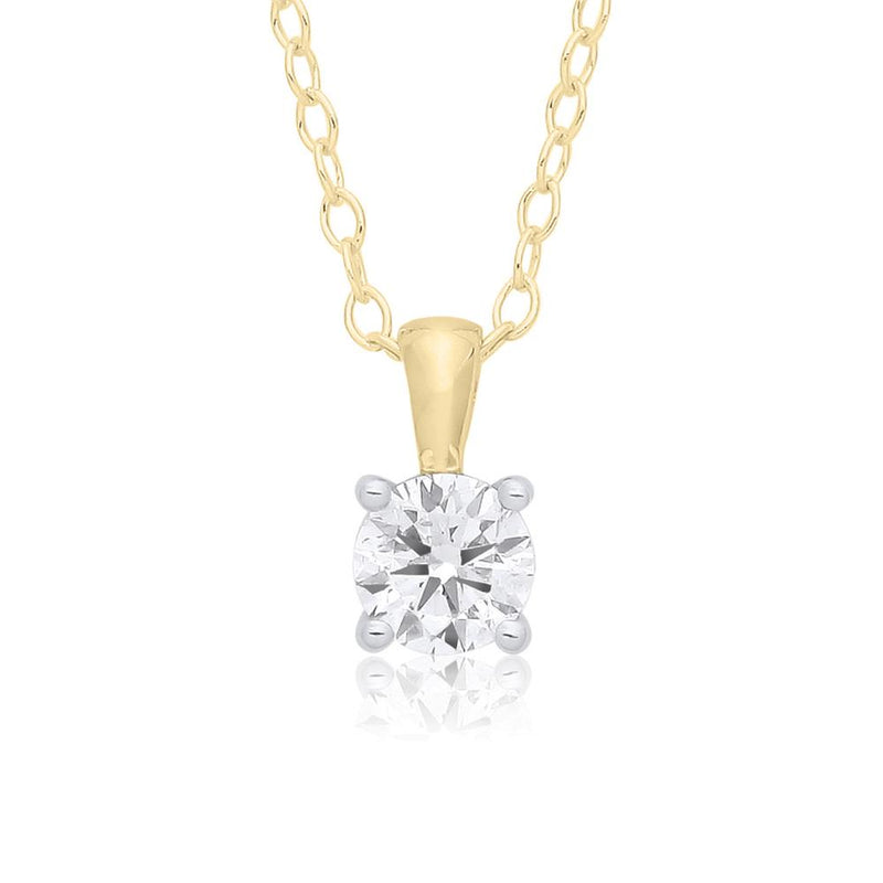 9ct Gold Lab Diamond Necklace