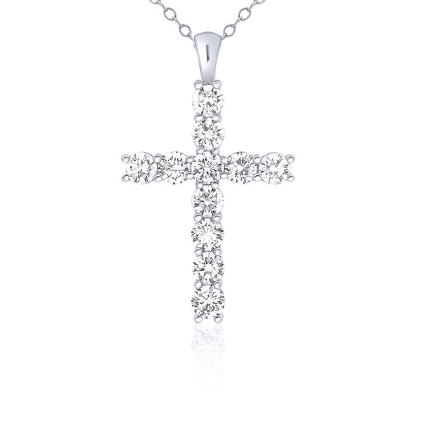 9ct Gold Diamond Cross Necklace