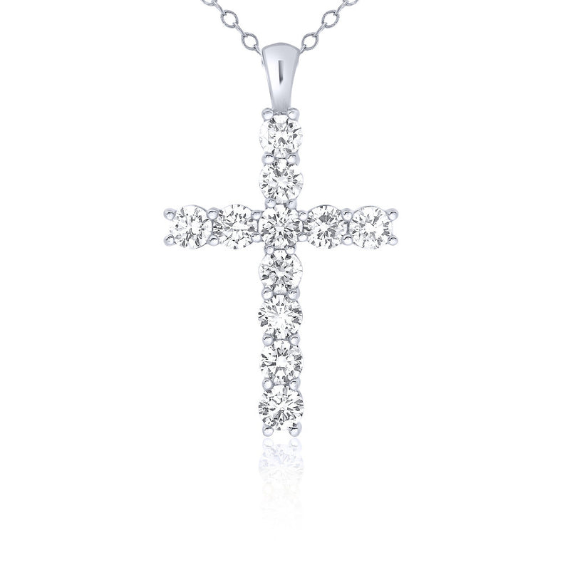 9ct Gold Diamond Cross Necklace