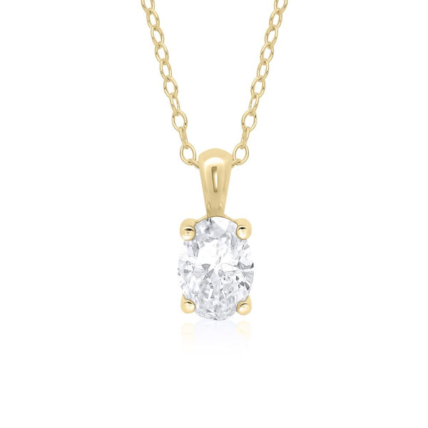 9ct Gold Lab Diamond Necklace