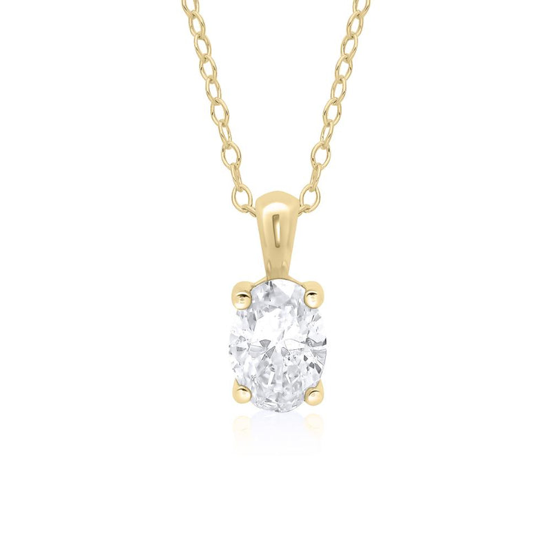 9ct Gold Lab Diamond Necklace