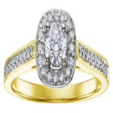 18ct Gold Halo Diamond Ring