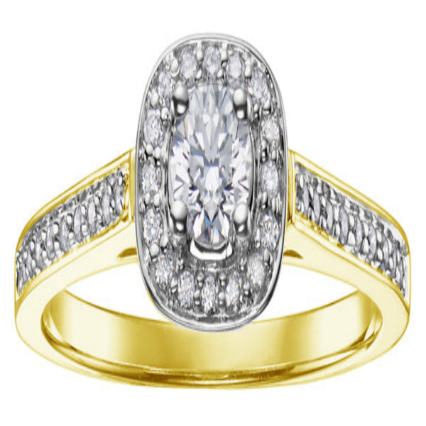 18ct Gold Halo Diamond Ring