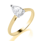 9ct Gold Lab Grown Pear Shaped Diamond Ring