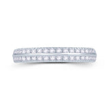 18ct Gold Two Row Diamond Ring