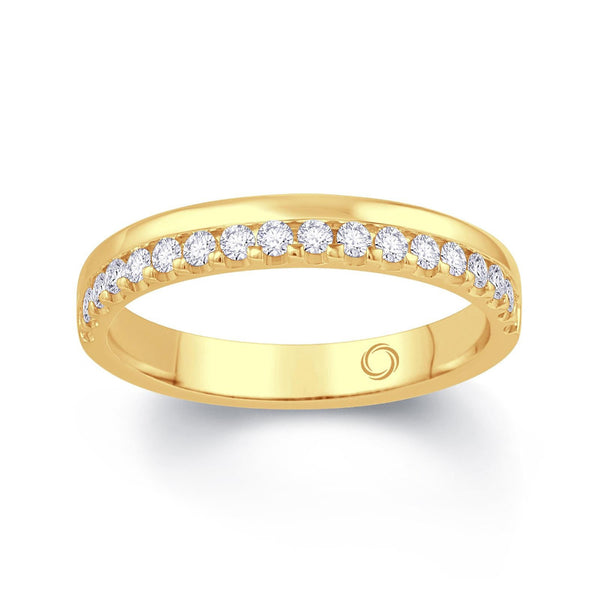 18ct Gold Round Offset Claw Diamond Ring