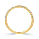 18ct Gold Round Offset Claw Diamond Ring