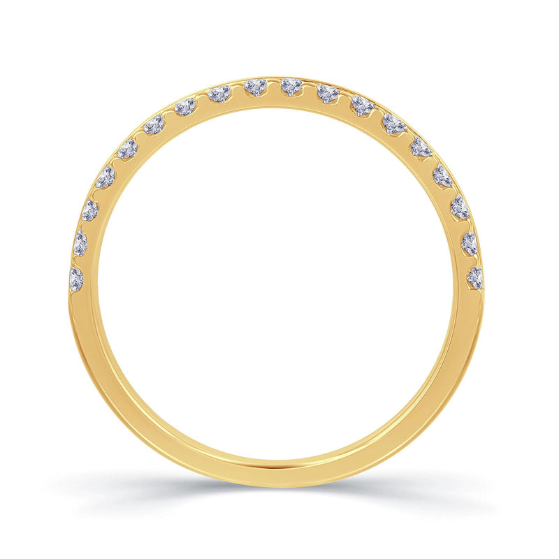 18ct Gold Round Offset Claw Diamond Ring