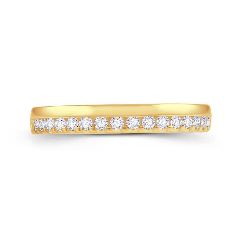 18ct Gold Round Offset Claw Diamond Ring