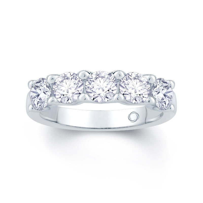 Platinum Five Stones Diamond Ring