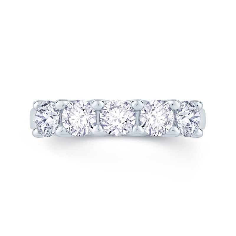 Platinum Five Stones Diamond Ring