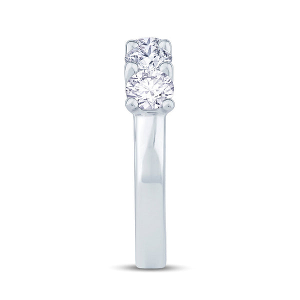 Platinum Five Stones Diamond Ring