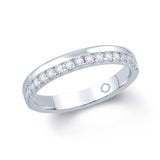 18ct Gold Round Offset Claw Diamond Ring