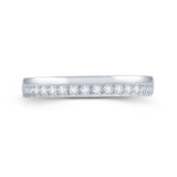 Platinum Round Offset Claw Diamond Ring