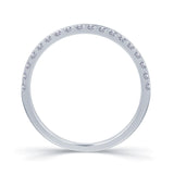 Platinum Round Offset Claw Diamond Ring
