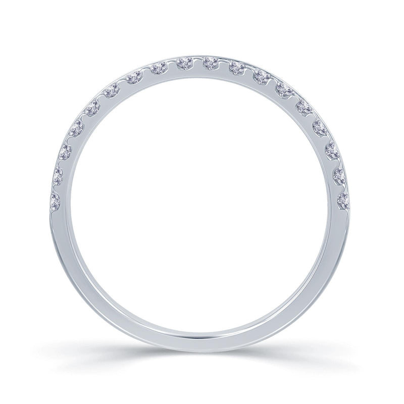 18ct Gold Round Offset Claw Diamond Ring