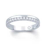 18ct Gold Round Offset Claw Diamond Ring