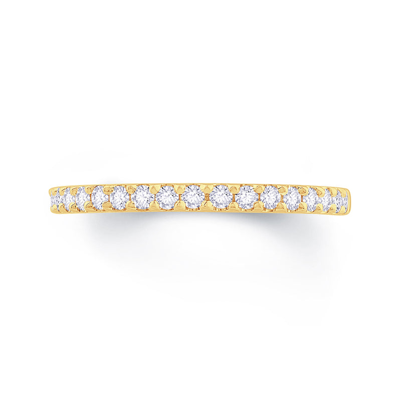 18ct Gold Split-Claw Half Diamond Ring