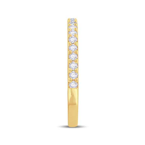 18ct Gold Split-Claw Half Diamond Ring