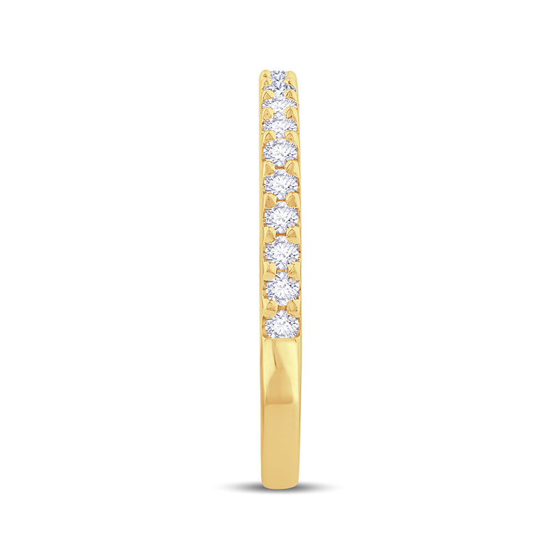 18ct Gold Split-Claw Half Diamond Ring
