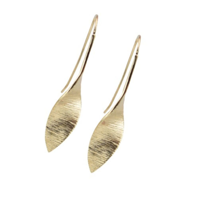 Martina Hamilton 9ct Gold Bean Ri Large Drop Earrings