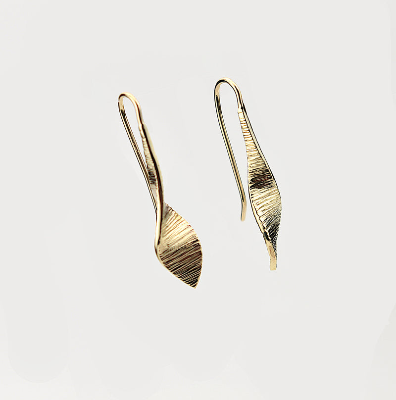 Martina Hamilton 9ct Gold Bean Ri Large Drop Earrings