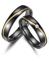 Black Titanium 4.5mm Mens Ring