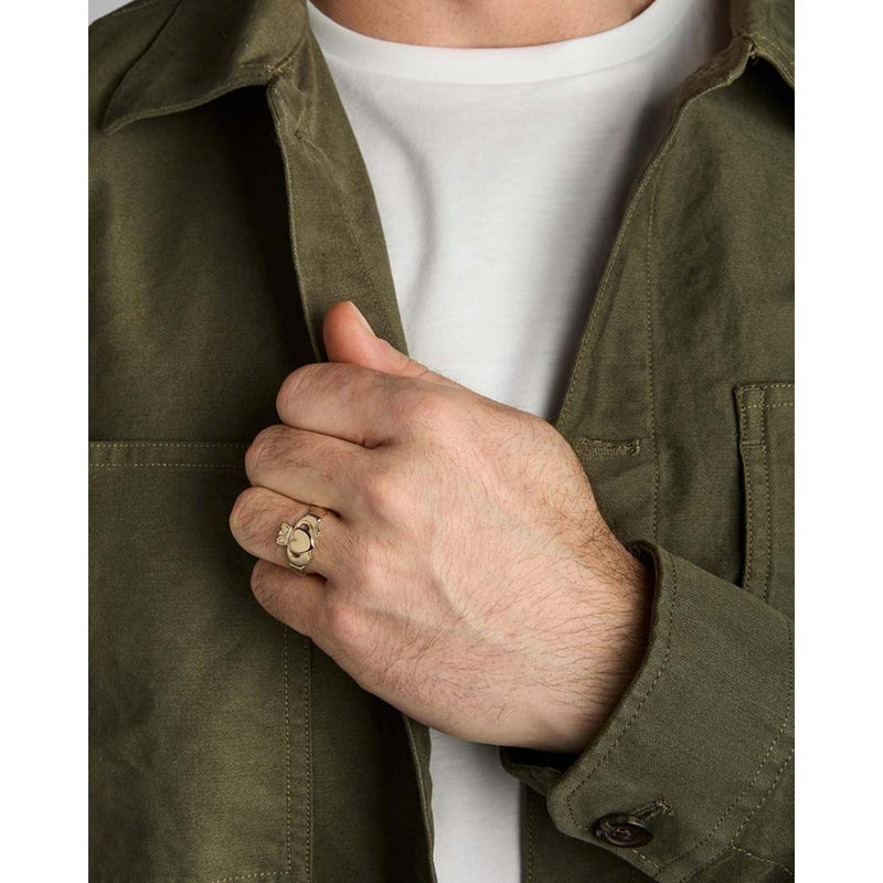 9ct Gold Large Claddagh Ring