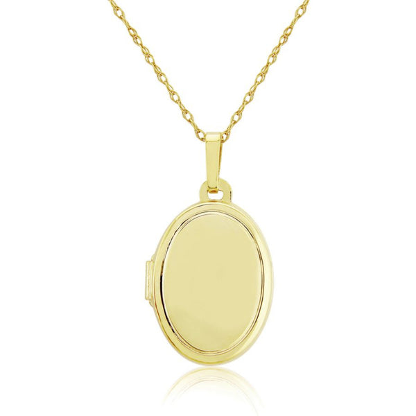9ct Gold Oval Locket Necklace