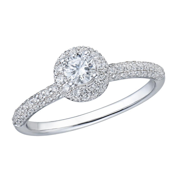 Platinum Cluster Diamond Ring