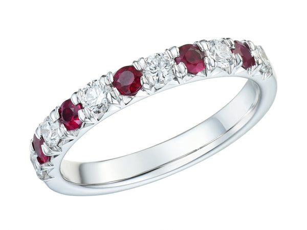 18ct Gold 0.45ct Ruby and 0.40ct Diamond Ring