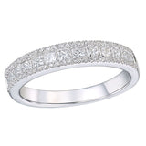 18ct White Gold Micro Prong Set Diamond Ring