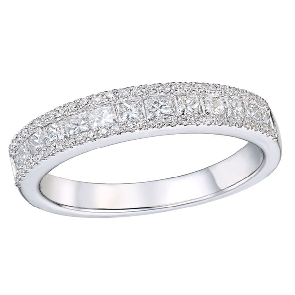 18ct White Gold 1.0ct Micro Prong Set Diamond Eternity / Wedding Ring