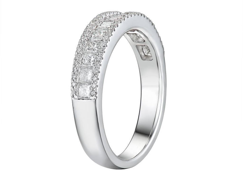 18ct White Gold Micro Prong Set Diamond Ring